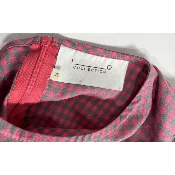 IQ Collection Gingham Maxi Dress in Pink with Scarf - Picture 4 of 4